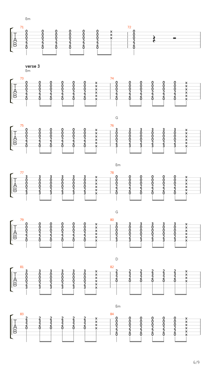 Further On (Up the Road)吉他谱