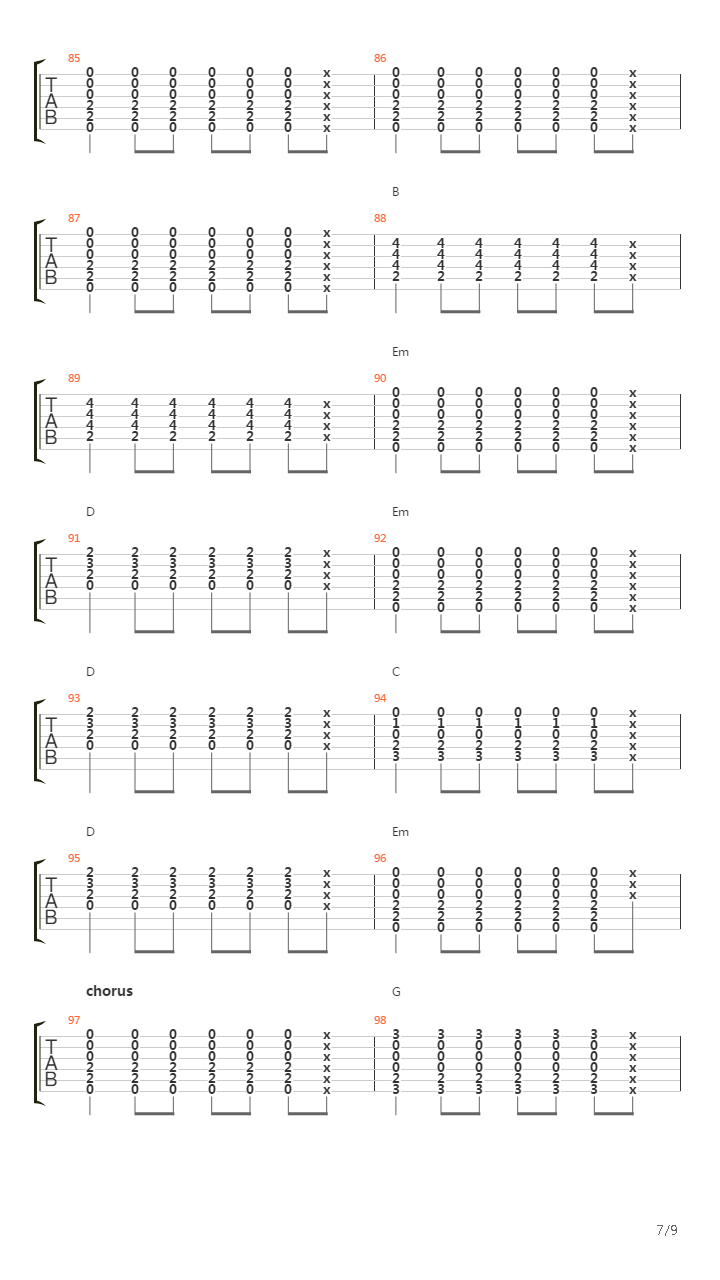 Further On (Up the Road)吉他谱