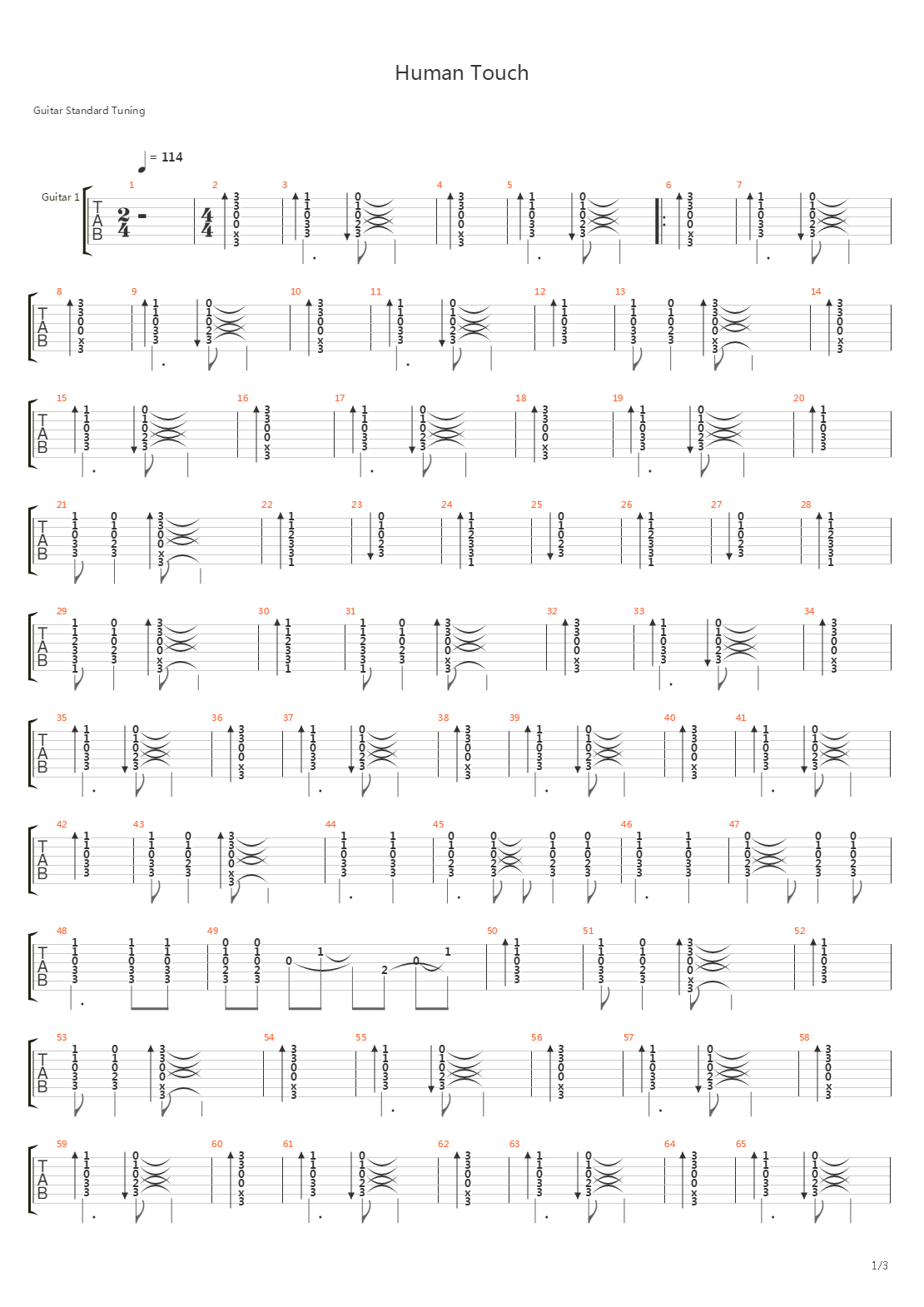 Human Touch吉他谱
