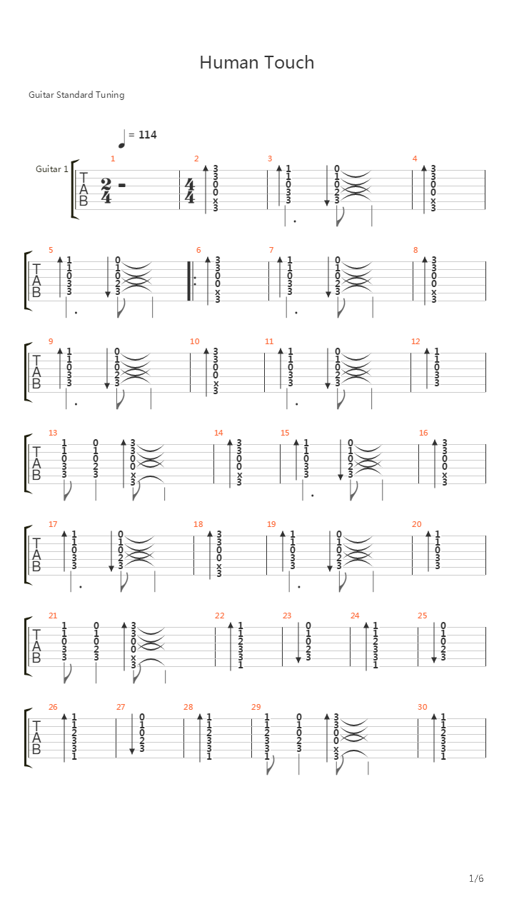 Human Touch吉他谱