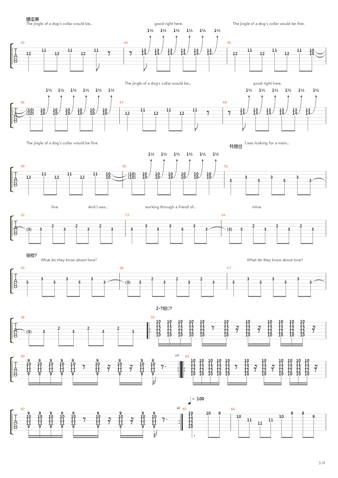 Jingle Of A Dog's Collar吉他谱