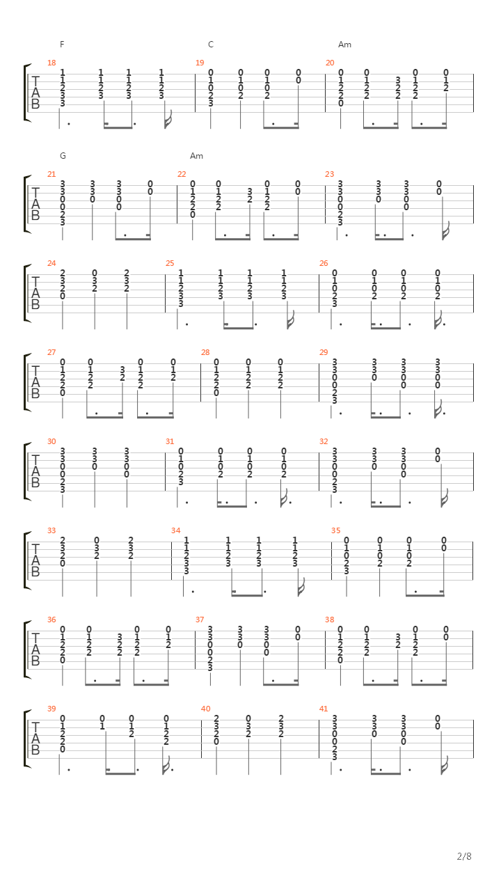The Wooden Song吉他谱