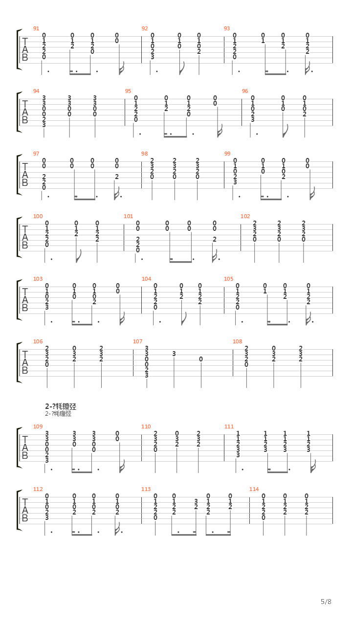 The Wooden Song吉他谱
