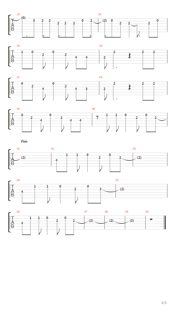 Meu Erro吉他谱