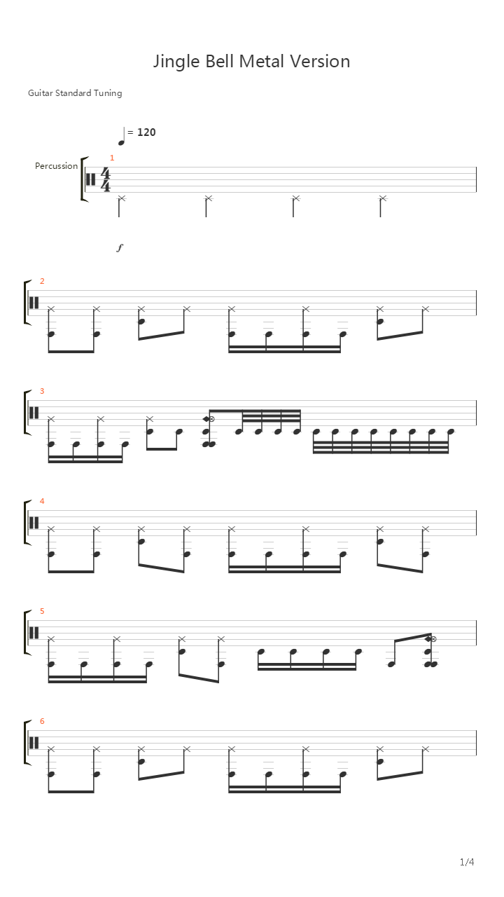 Jingle Bells (Metal Version)吉他谱