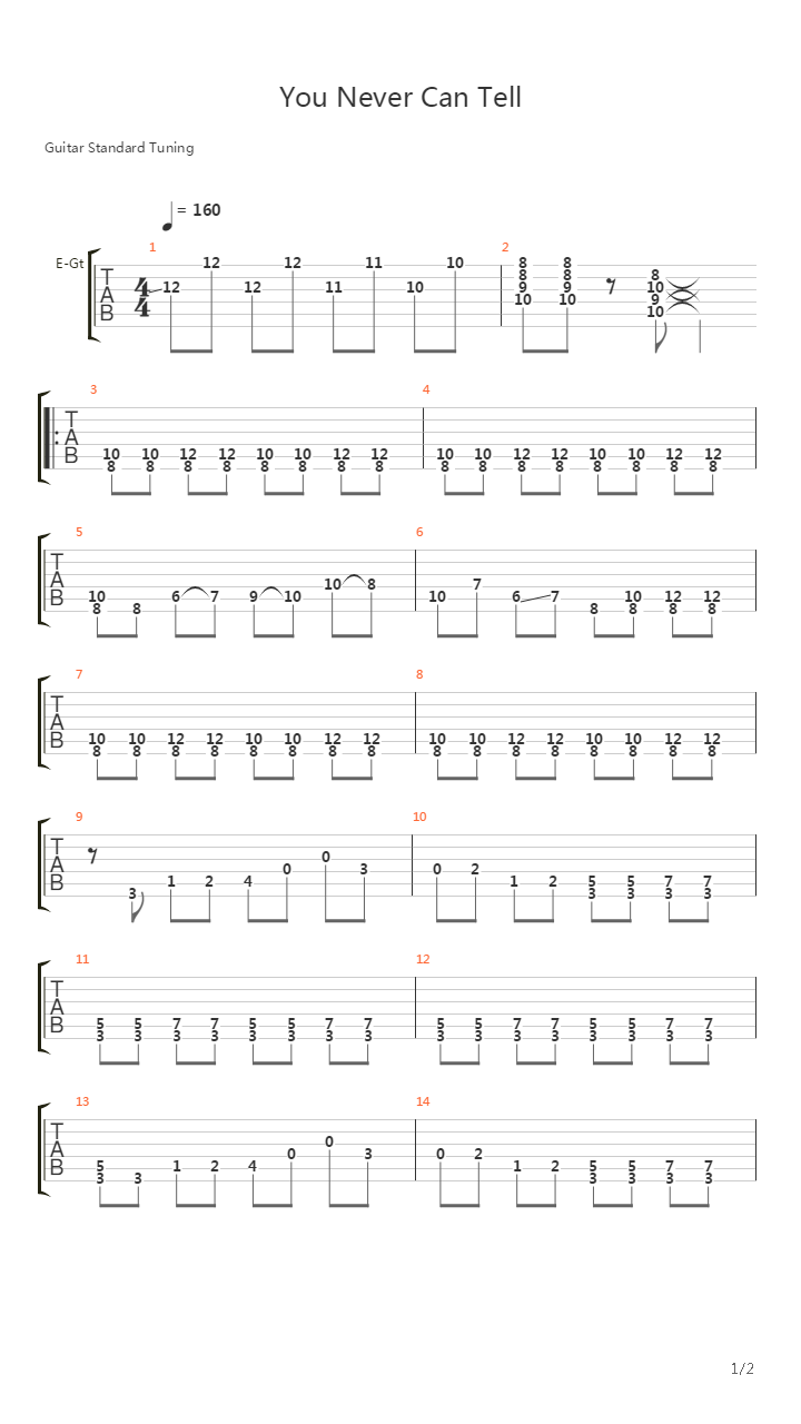 You Never Can Tell吉他谱