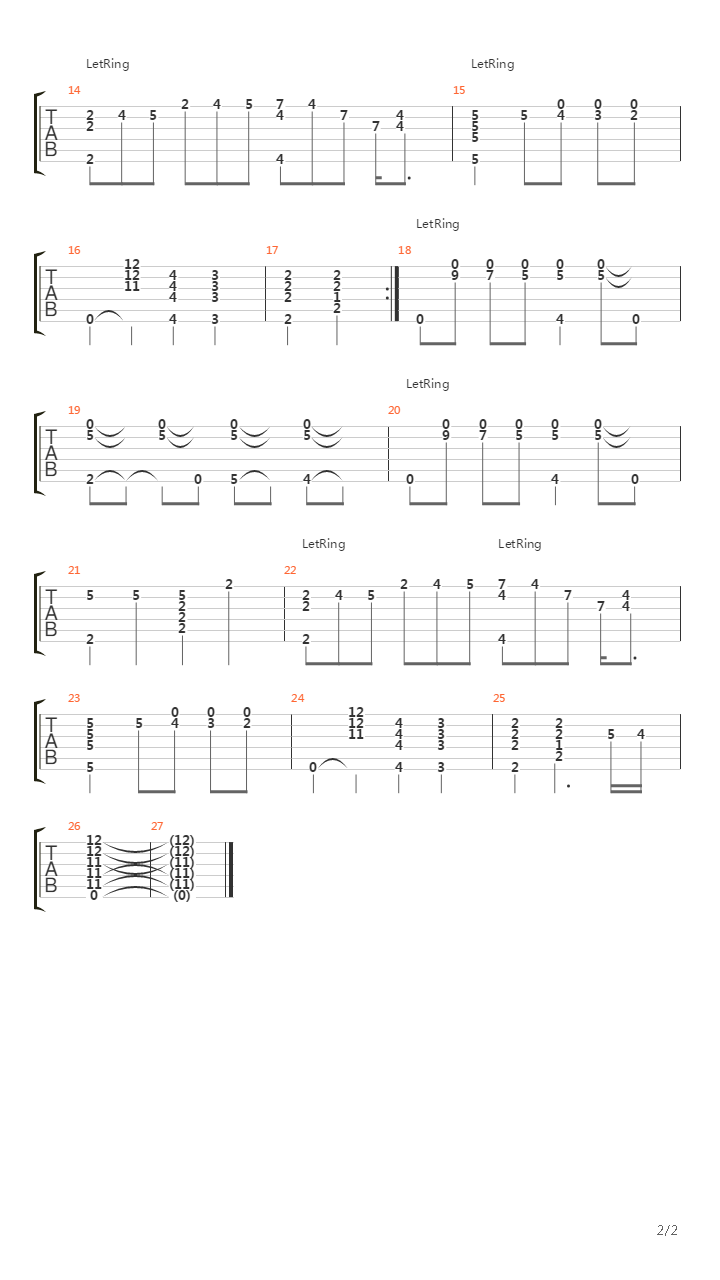 Ballade 432吉他谱