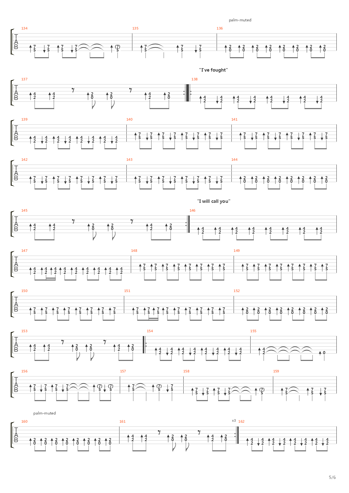 The Crowing吉他谱