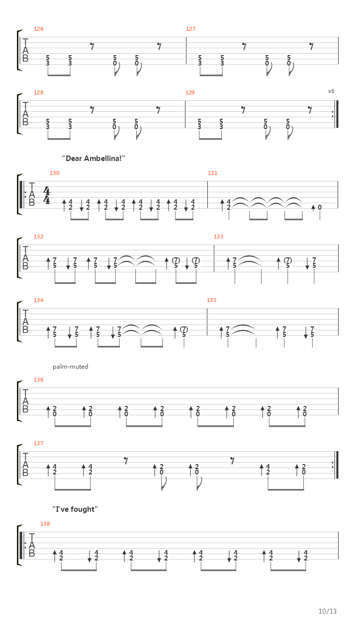 The Crowing吉他谱