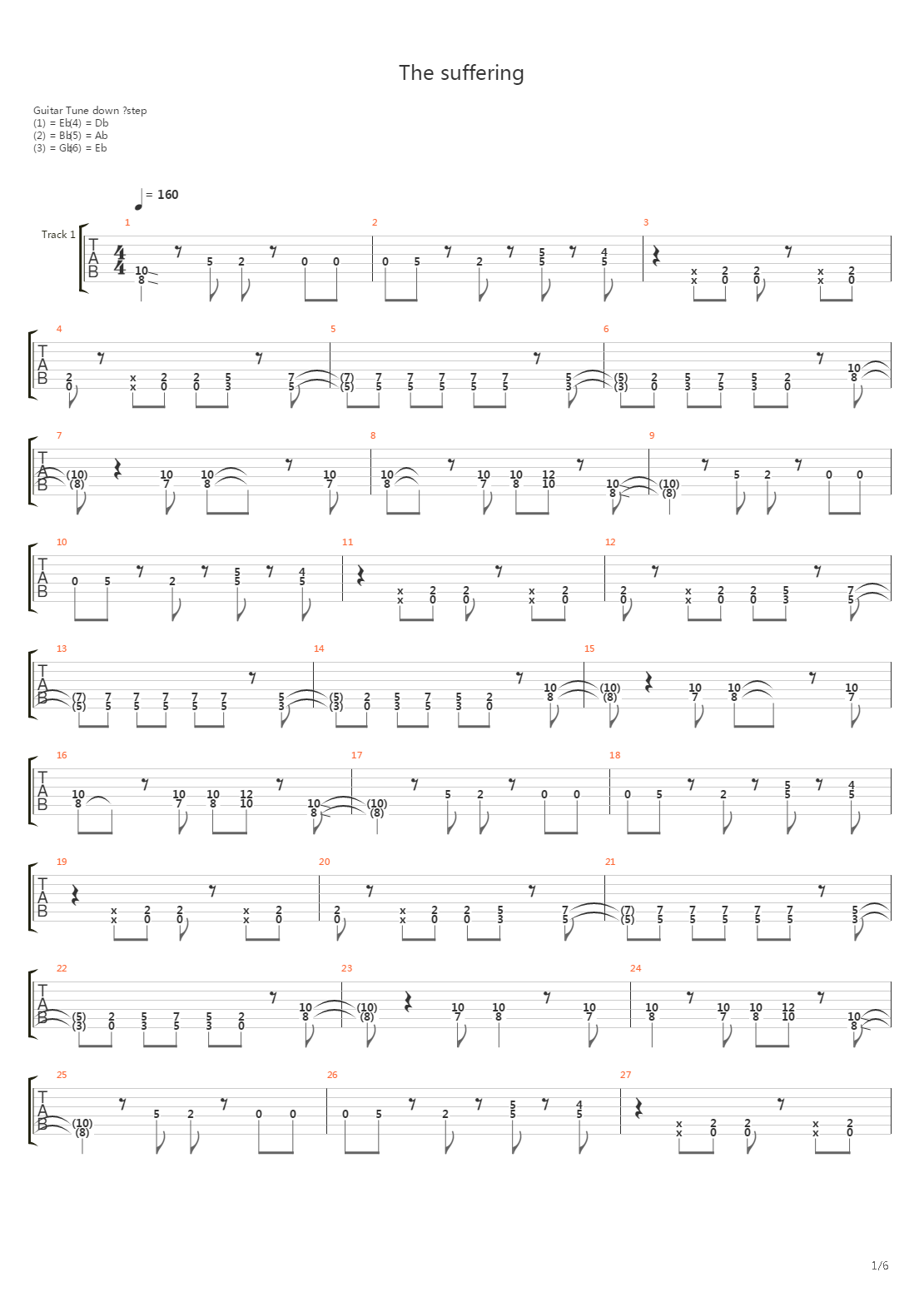 The Suffering吉他谱