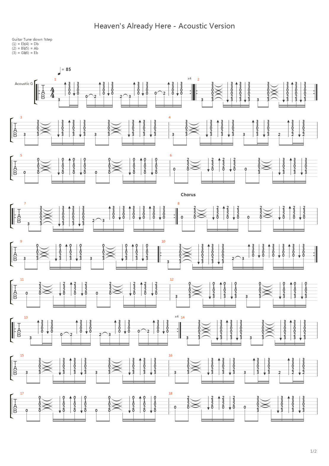 Heaven Is Already Here (acoustic Version)吉他谱