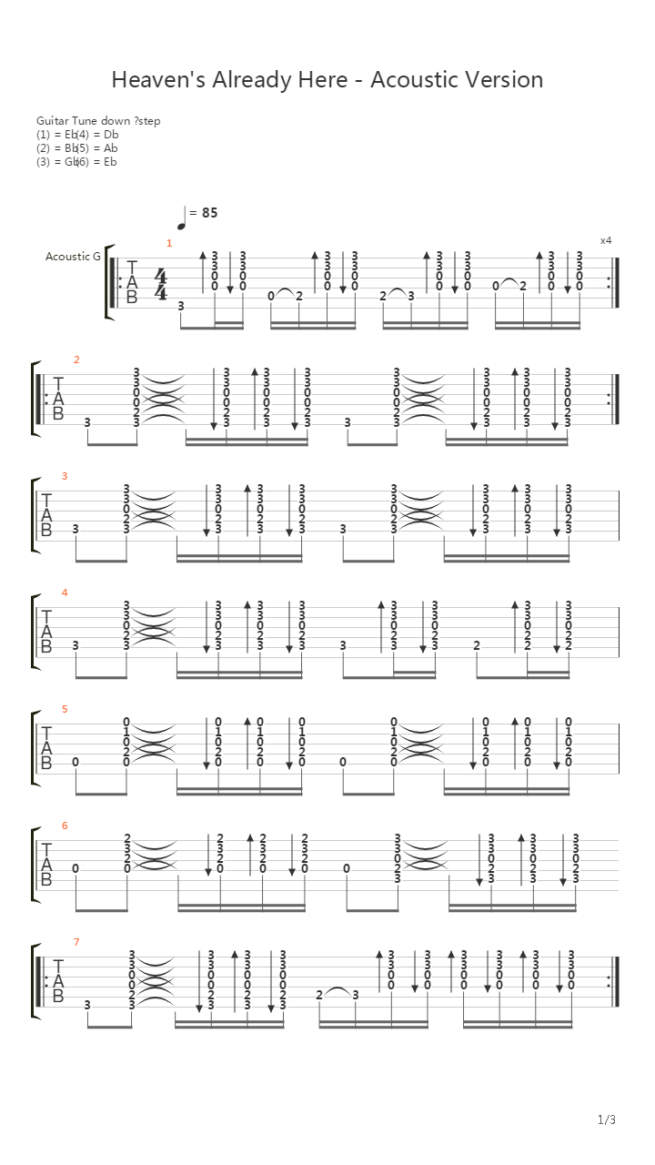 Heaven Is Already Here (acoustic Version)吉他谱