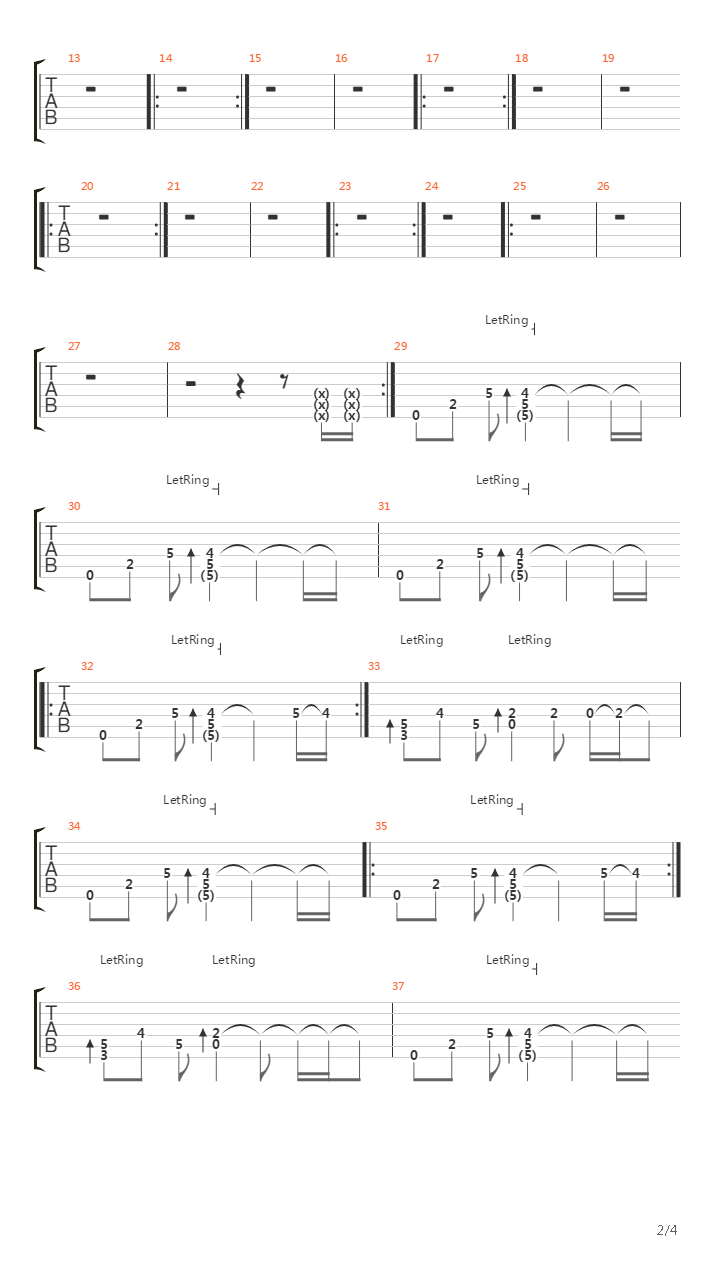 100 Tys Jednakowych Miast吉他谱