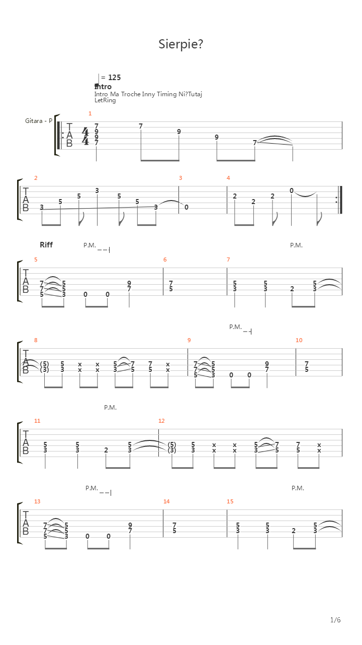 Sierpien吉他谱