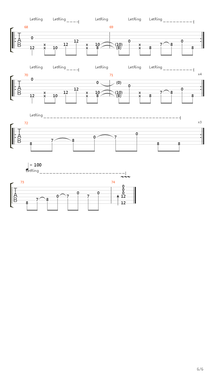 Stages of Obsession吉他谱