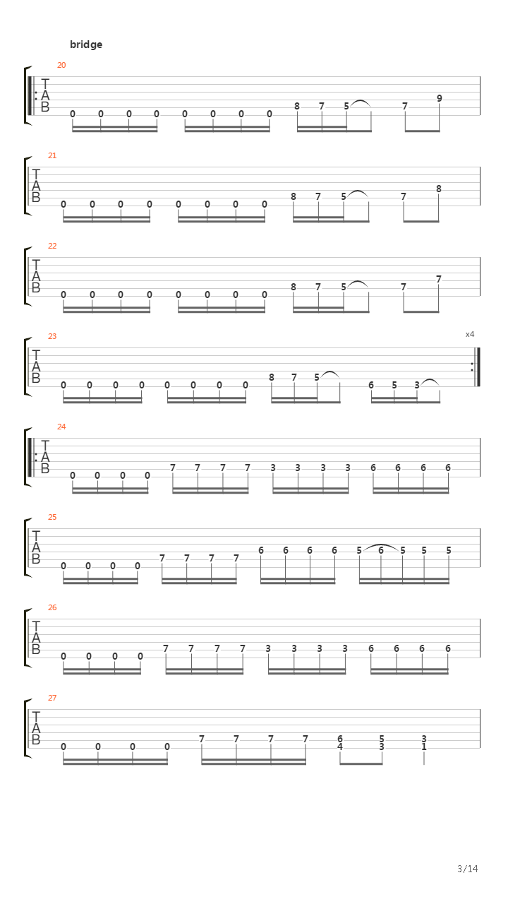 Indoctrination Procedure吉他谱