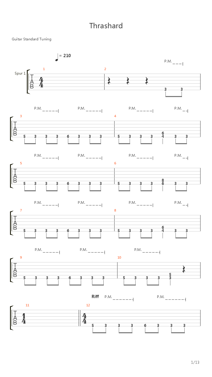 Thrashard吉他谱
