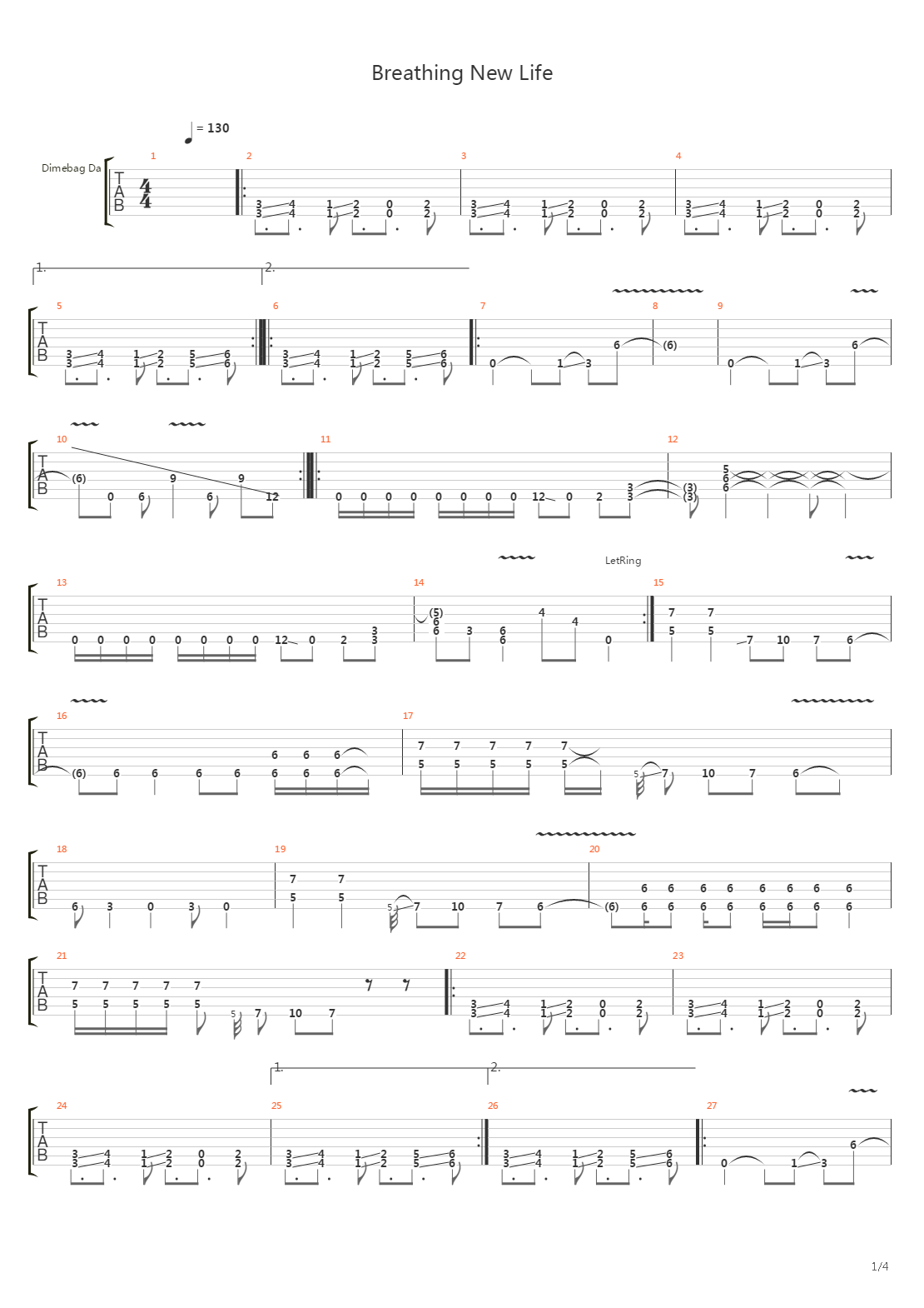 Breathing New Life吉他谱