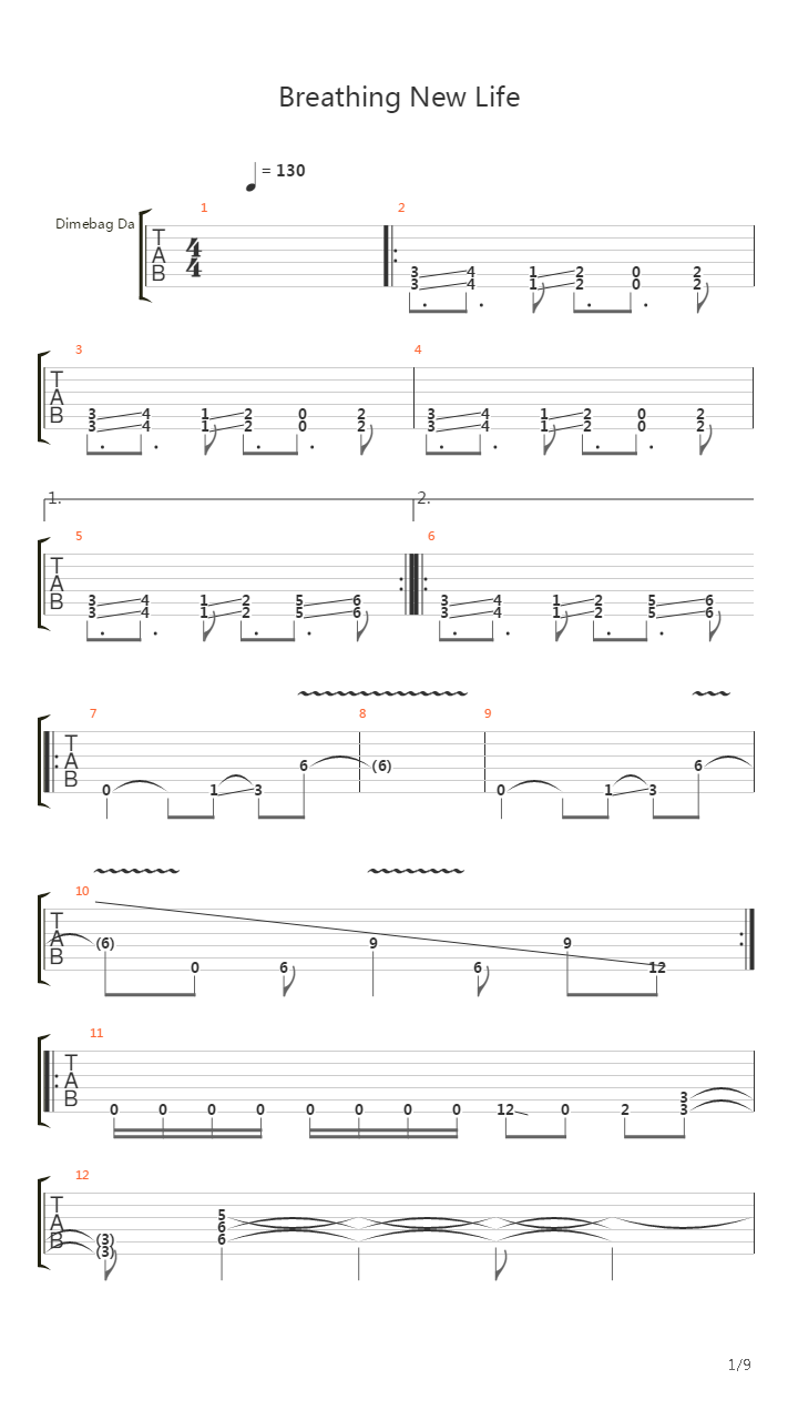 Breathing New Life吉他谱