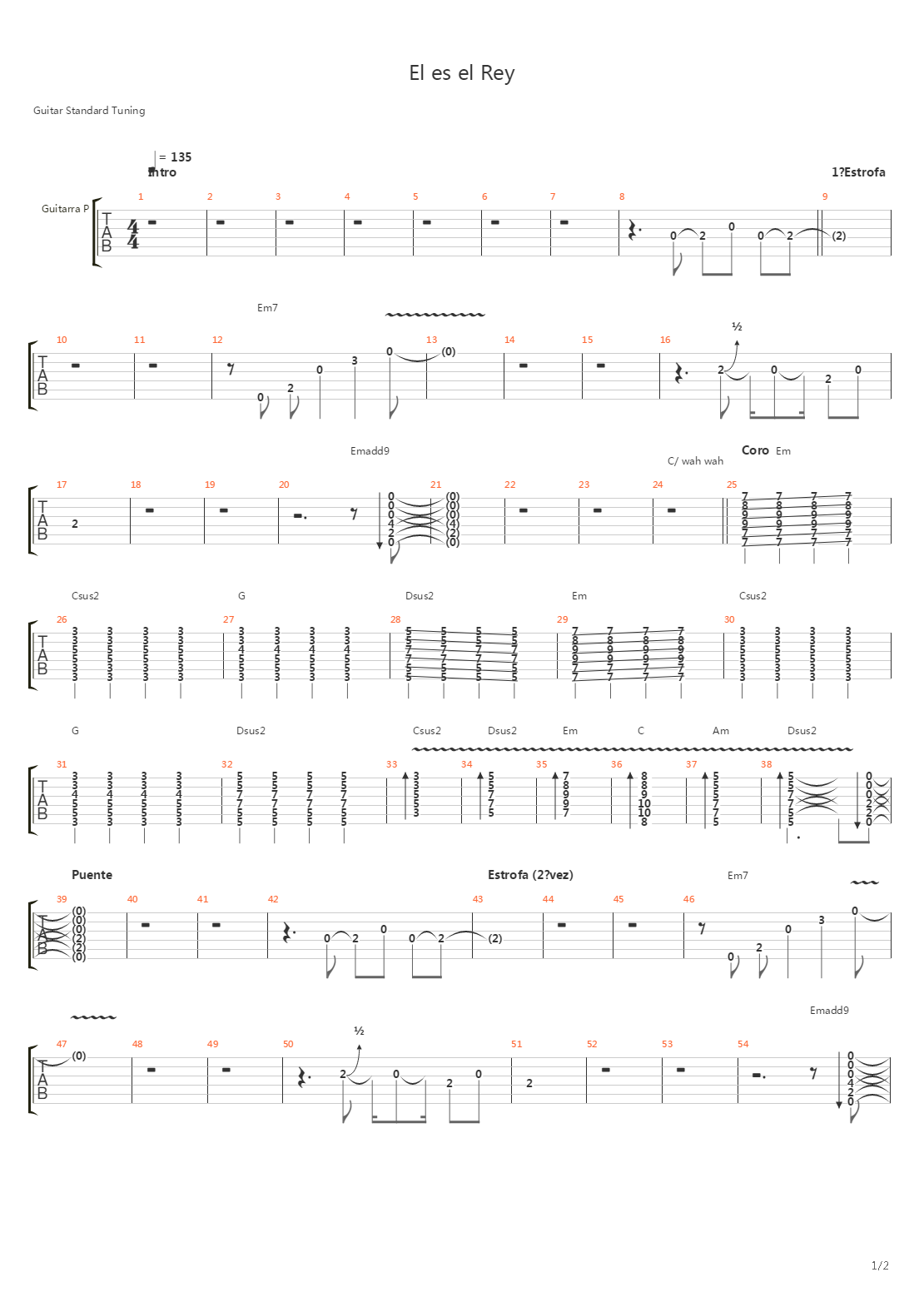 El es el Rey吉他谱