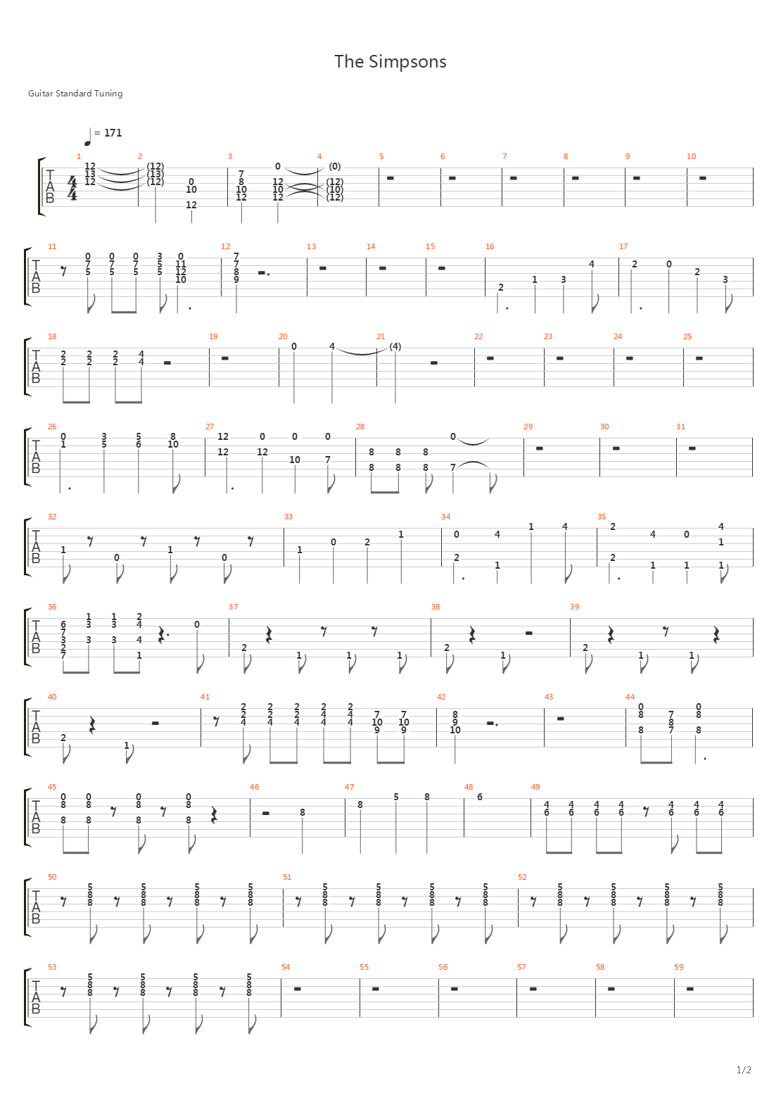The Simpsons吉他谱