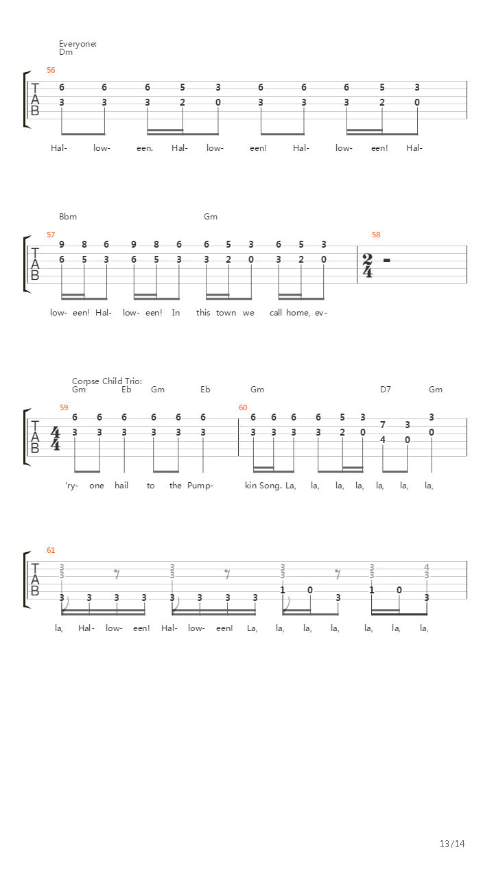This is Halloween吉他谱