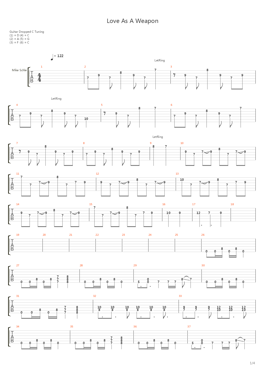 Love As A Weapon吉他谱