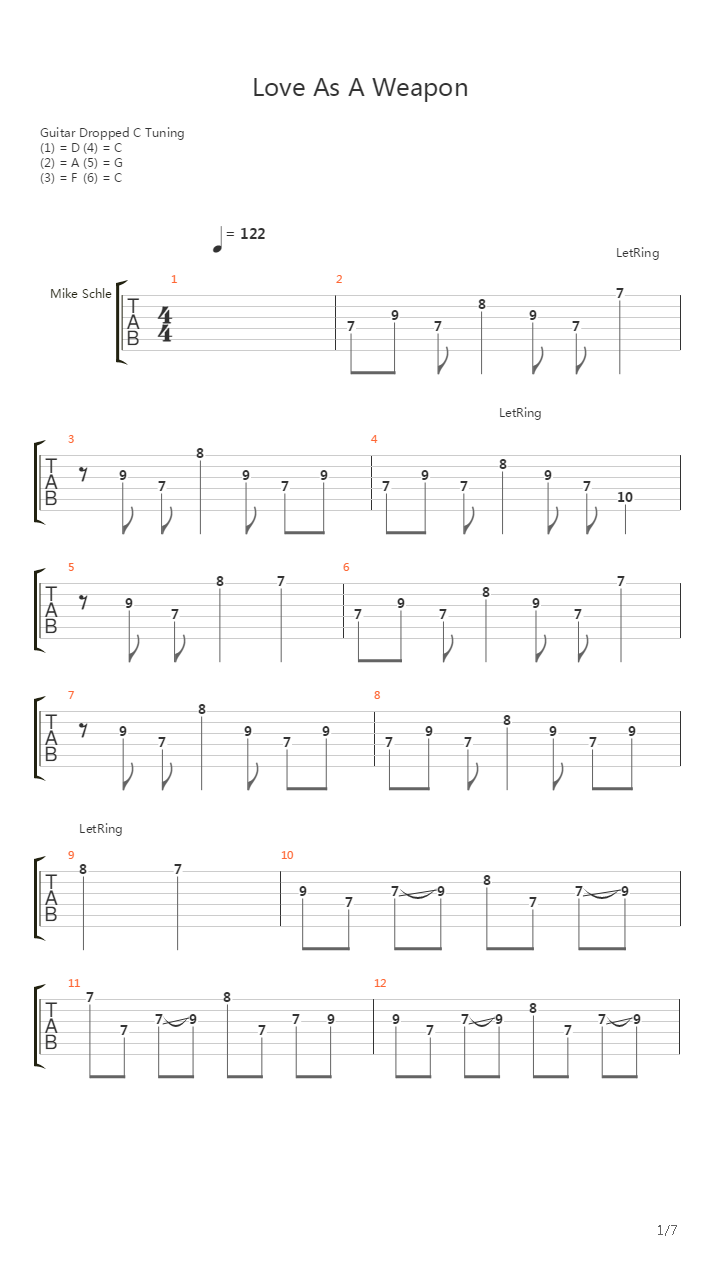 Love As A Weapon吉他谱