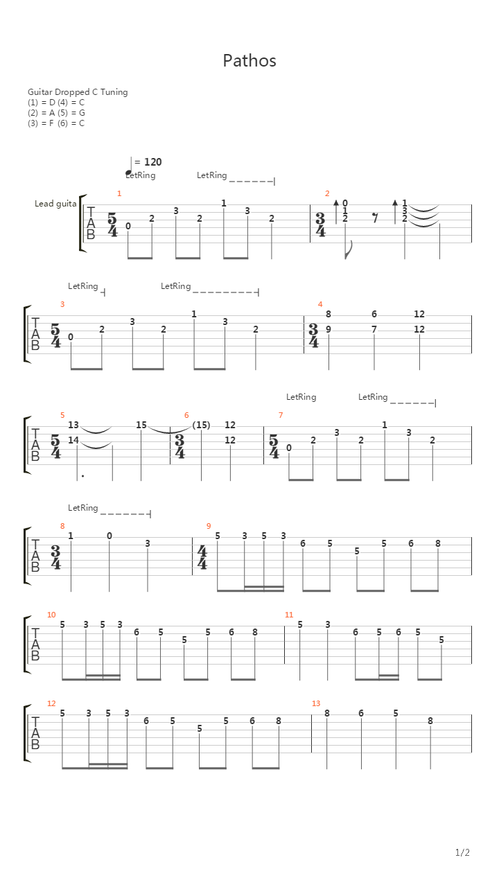 Pathos吉他谱