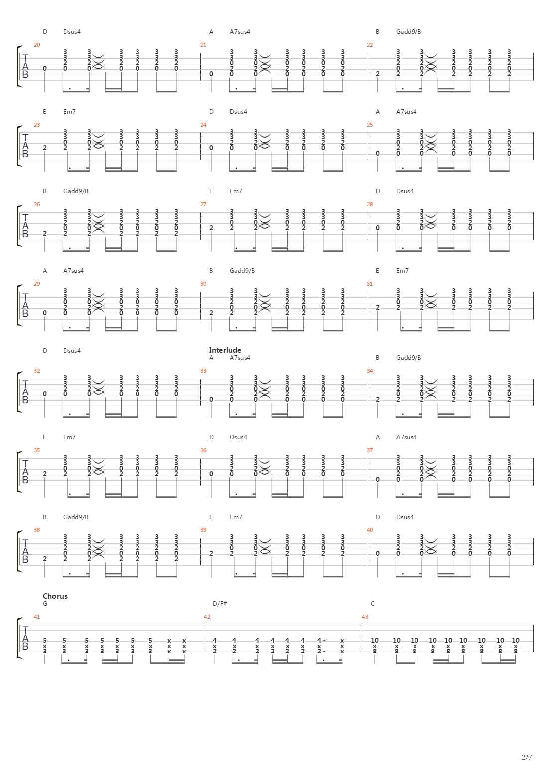 41吉他谱