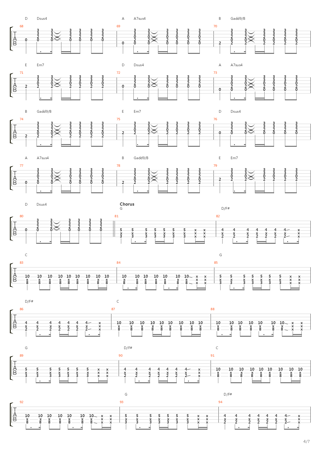 41吉他谱