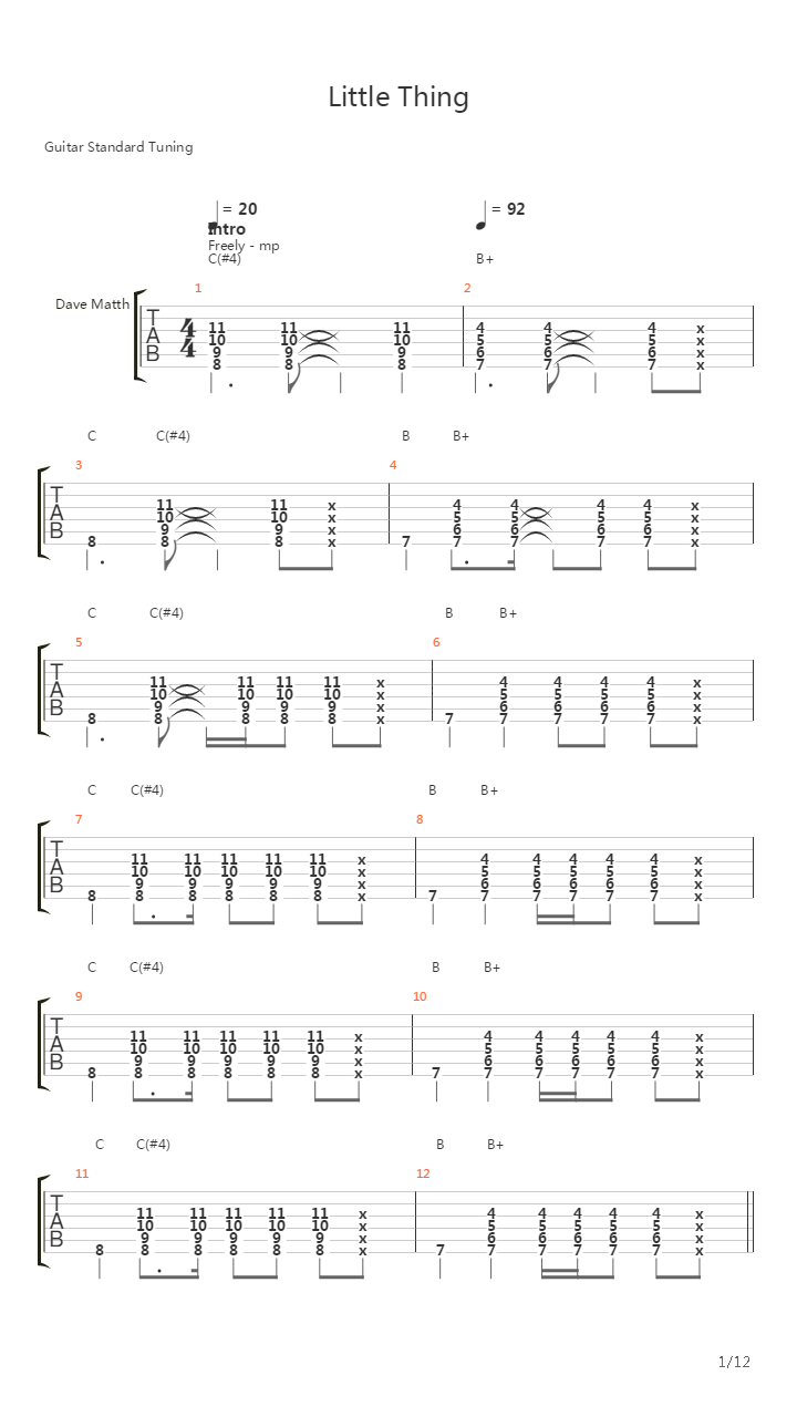 Little Thing吉他谱