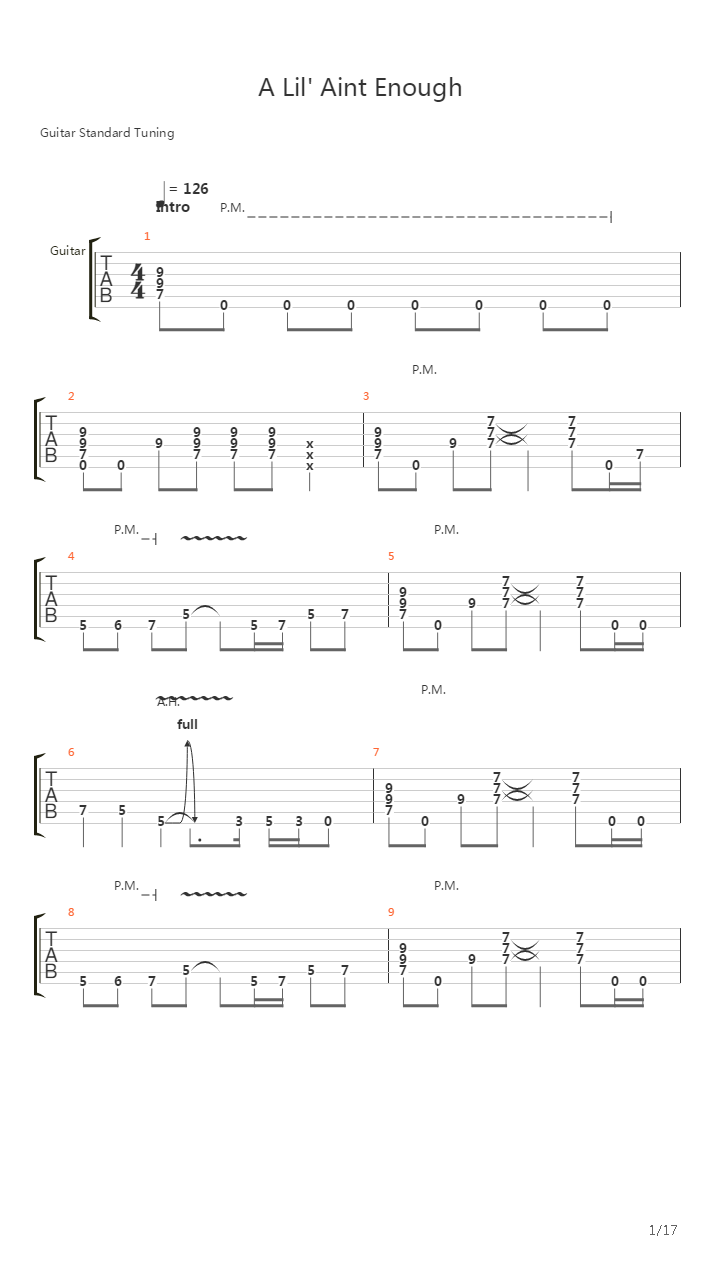 A Lil' Aint Enough吉他谱