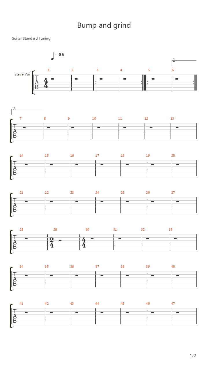 Bump And Grind吉他谱