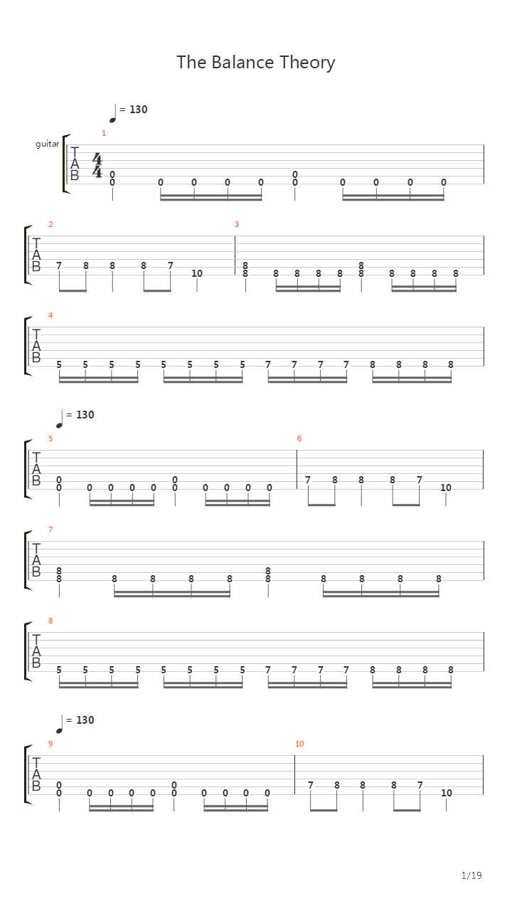 The Balance Theory吉他谱