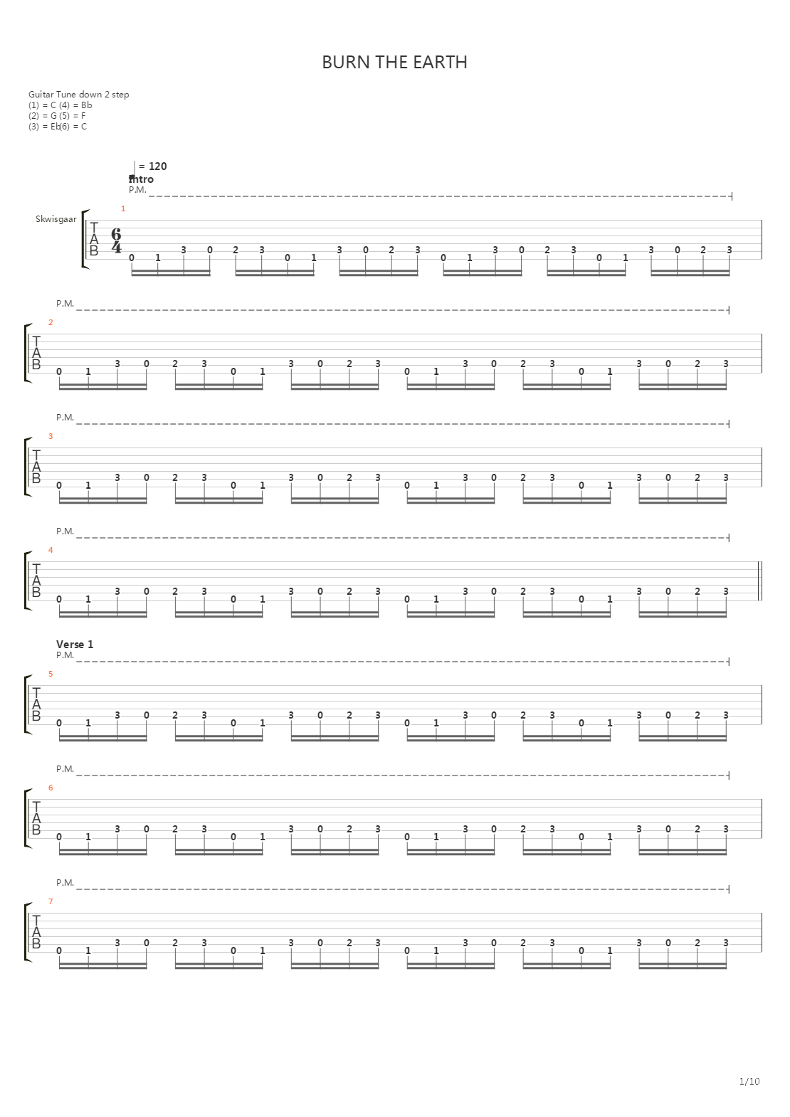 Burn the Earth吉他谱