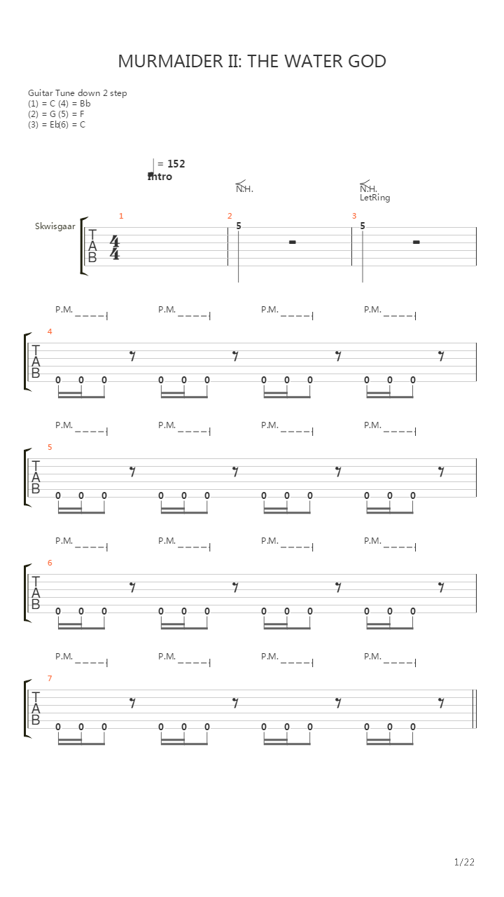 Murmaide II The Water God吉他谱