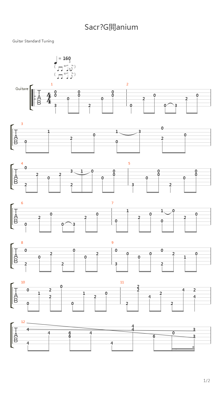 Sacr, G,ranium吉他谱