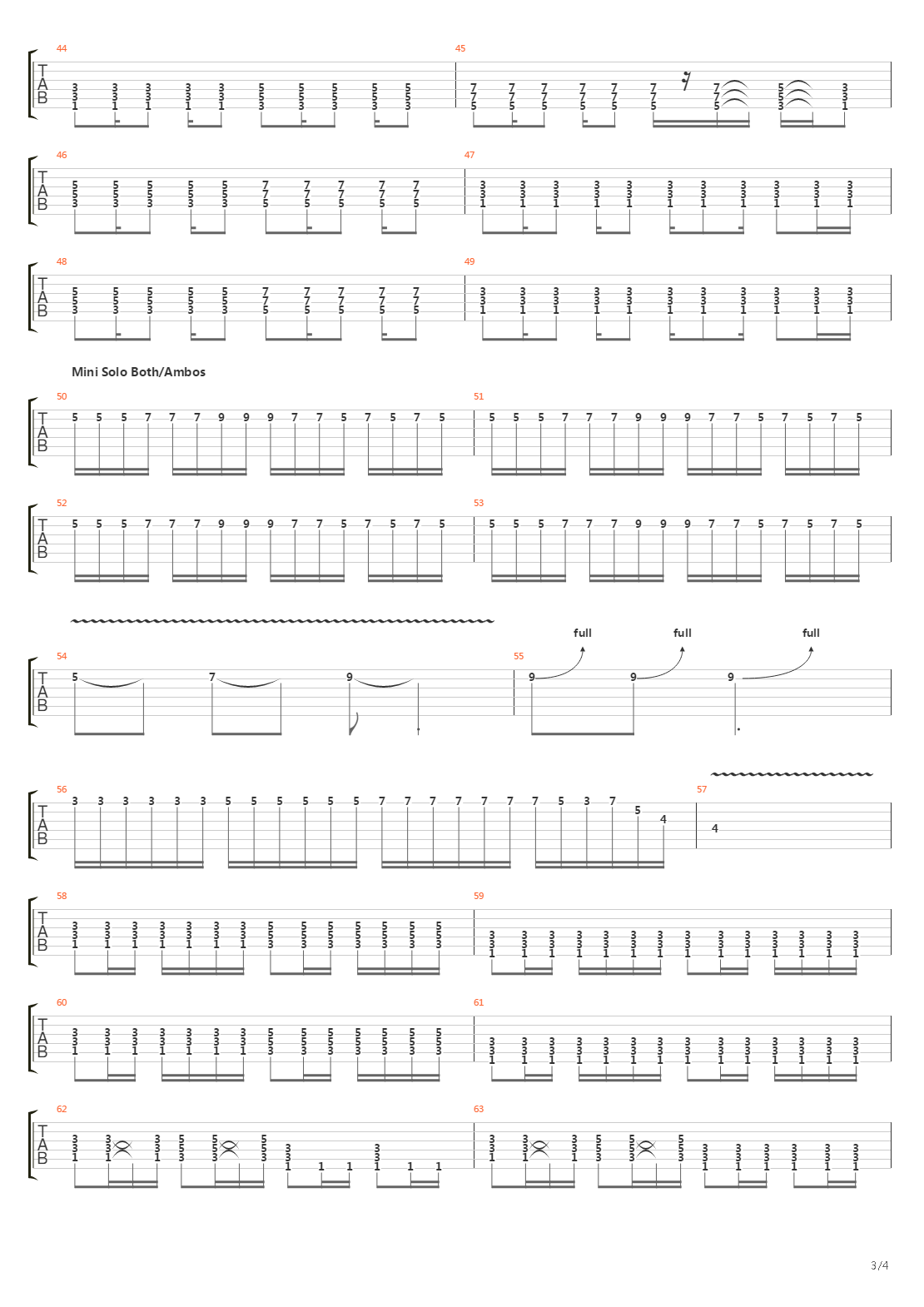 3 X 2吉他谱