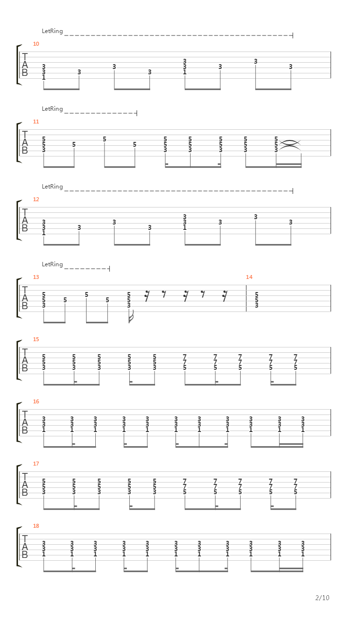 3 X 2吉他谱