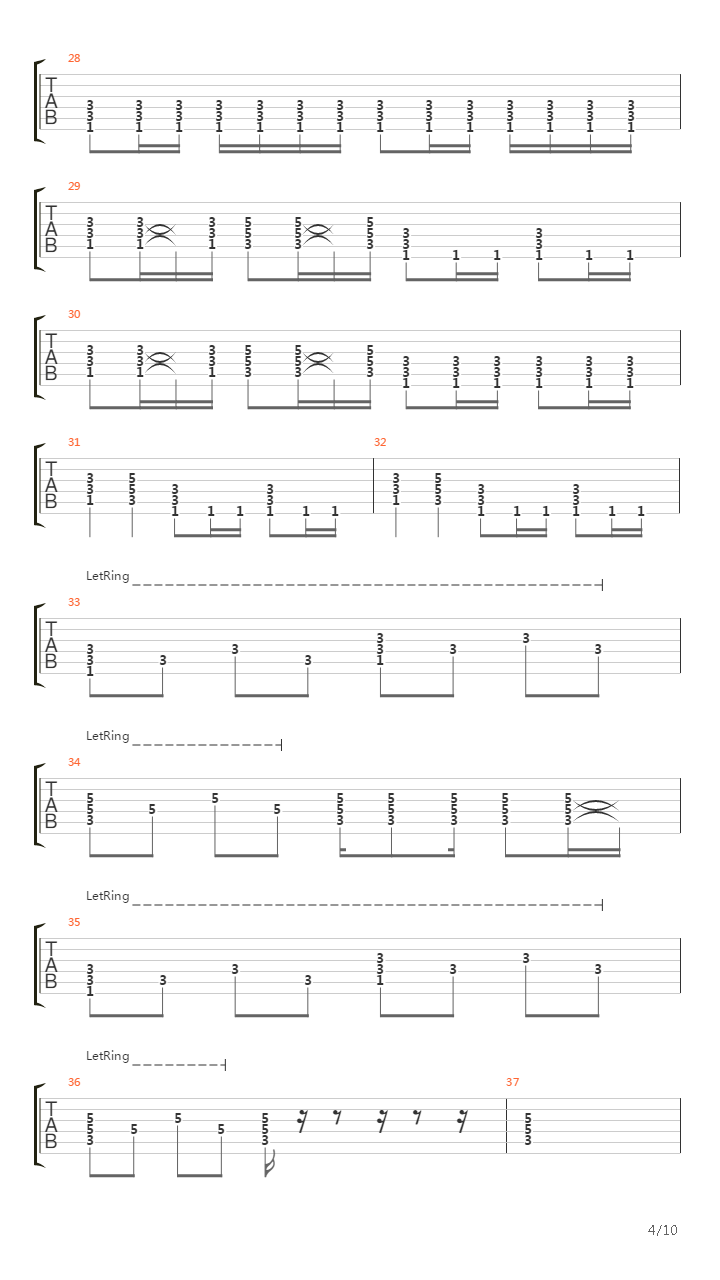 3 X 2吉他谱