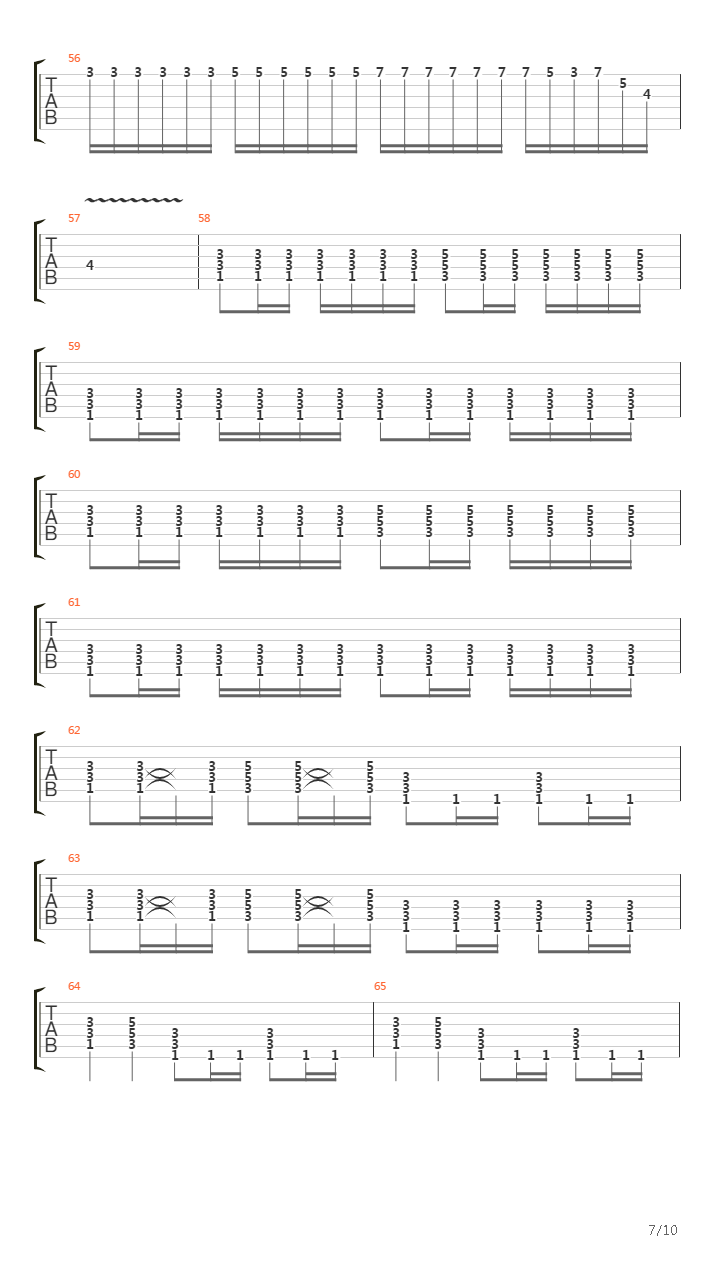 3 X 2吉他谱