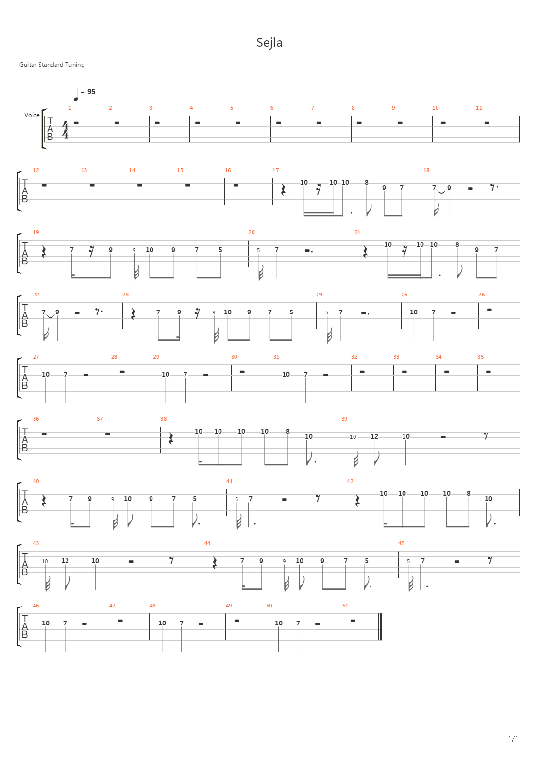 Sejla吉他谱