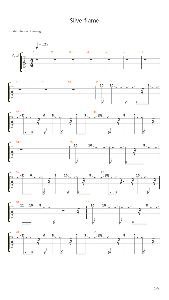 Silverflame吉他谱