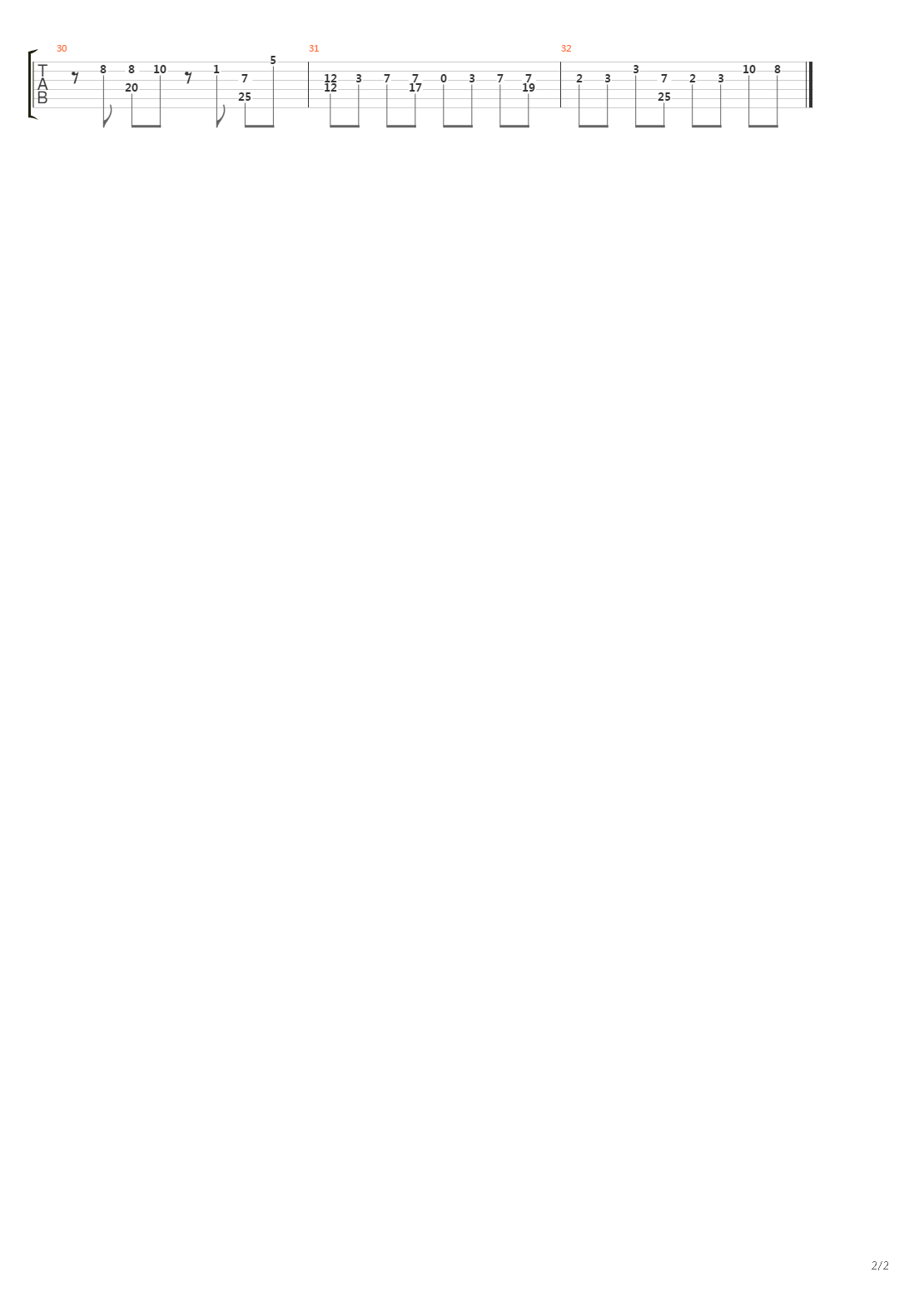 Волна吉他谱
