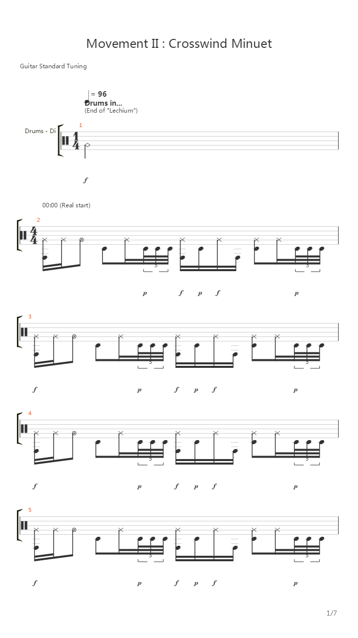 Movement II _ Crosswind Minuet吉他谱