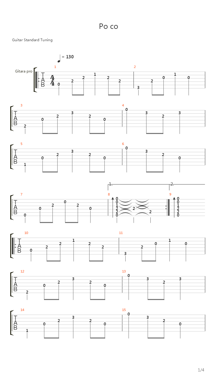 Po Co吉他谱