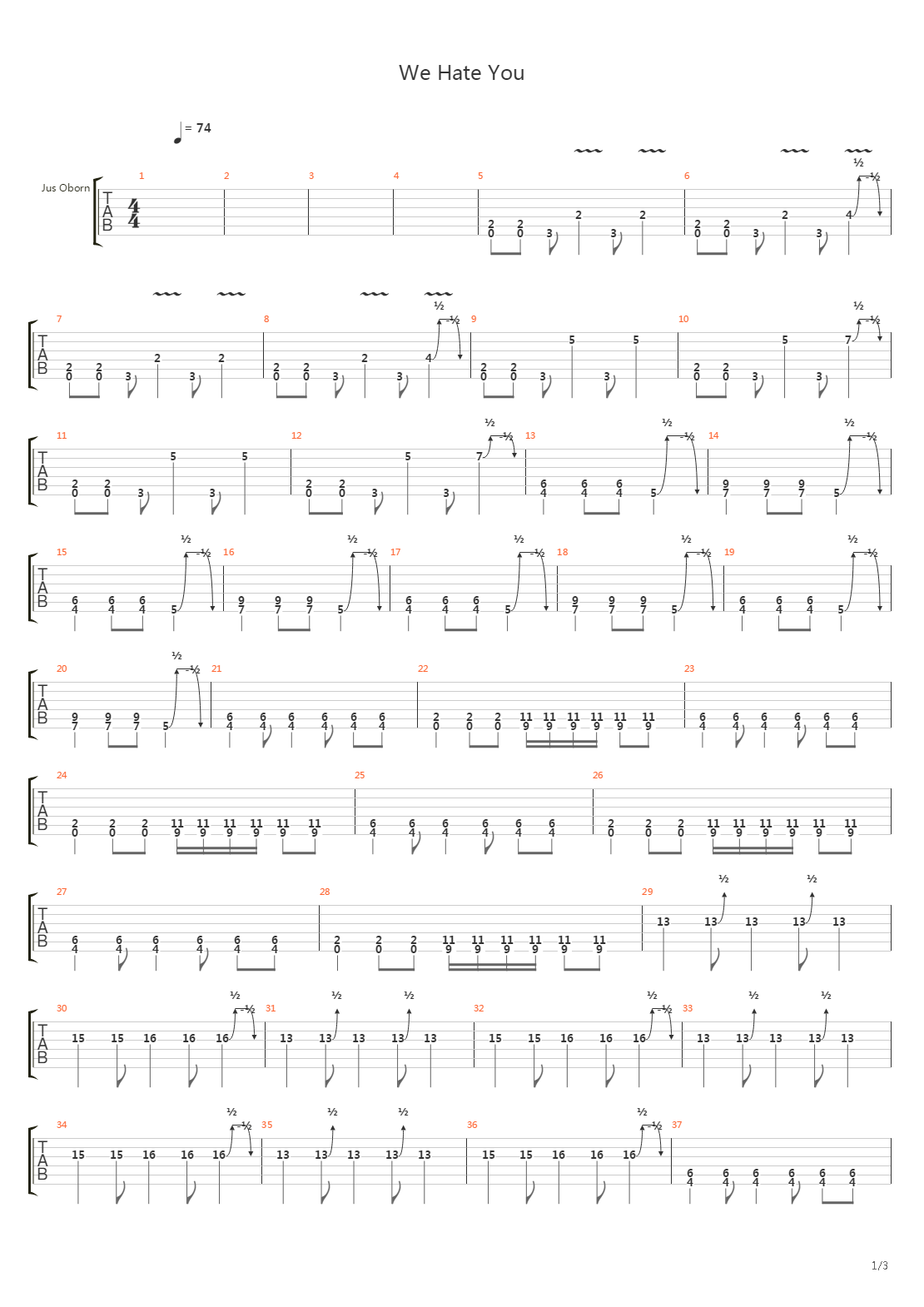 We Hate You吉他谱