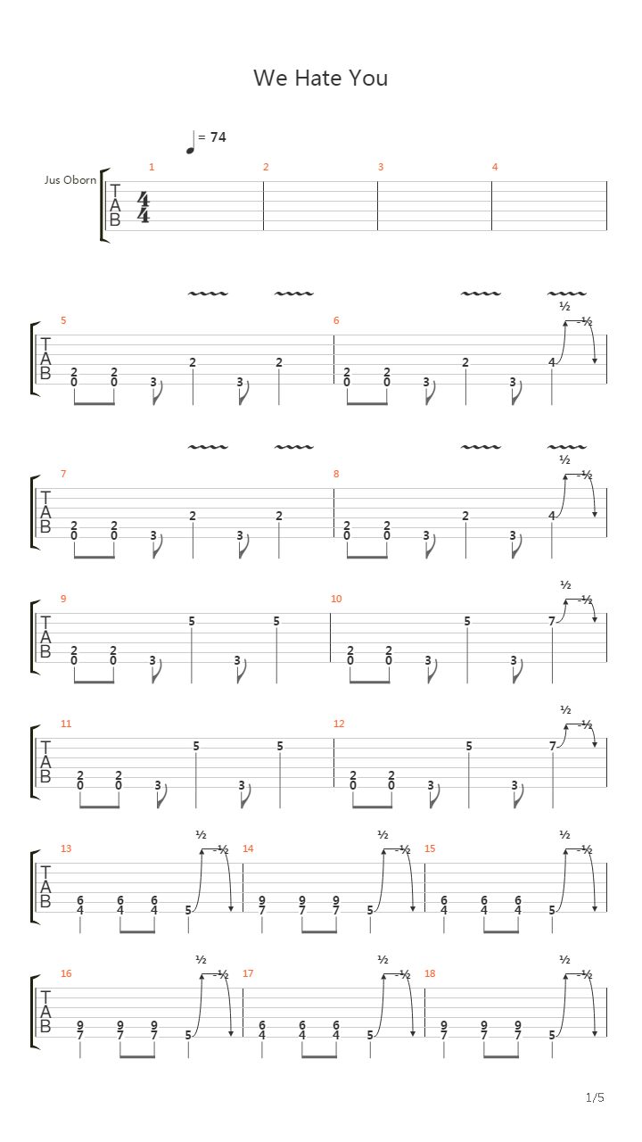 We Hate You吉他谱