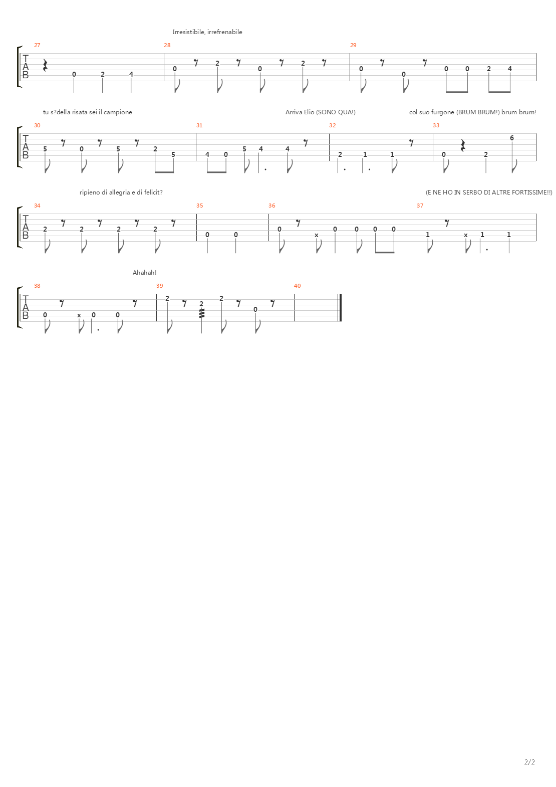 Arriva Elio吉他谱